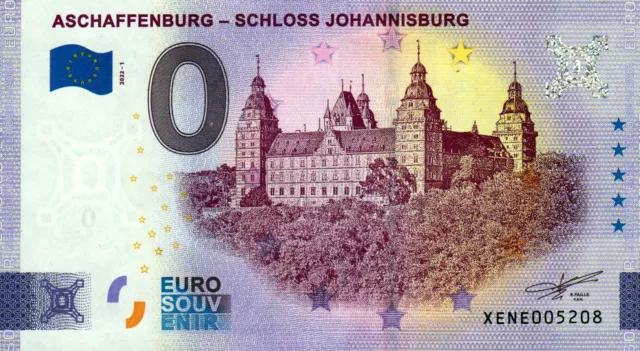 Null Euro Schein - 0 Euro Schein - Aschaffenburg - Schloss Johannisburg 2022-1