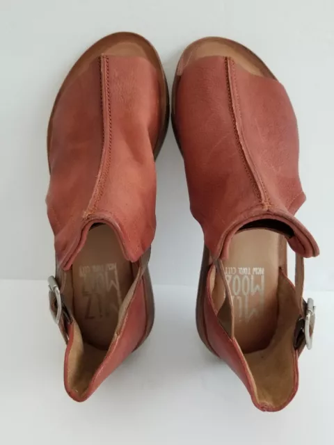 Miz Mooz Found Women's Leather Strappy Sandals Rust Shoes Sz US 7.5-8/EU 38 NWOB