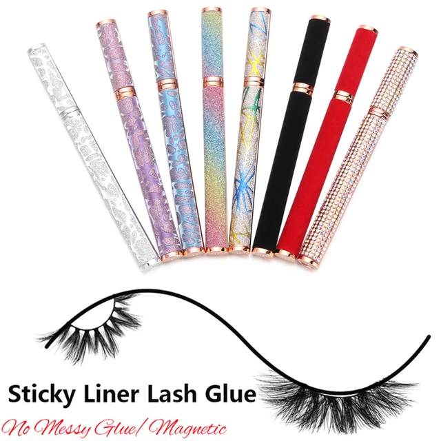 EYELINER COLORFUL ADHSIVE Liner Magic Lash Glue Eyeliner Pen 2 in 1 Eye