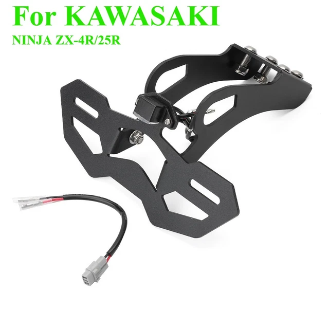 Staffa Porta Targa Per KAWASAKI Per ZX-6R 2009-2018 Per ZX-10R 2008-2010 Per NINJA 636 Per ZX6R Tail Tidy Fender Eliminator Porta targa Staffa Portatarga Targa (Colore : 1