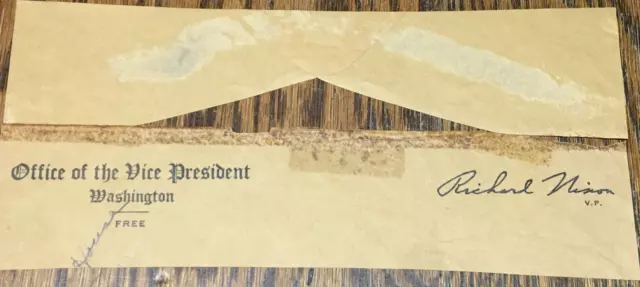 RICHARD NIXON Original Signature Signed as Vice President +U.S Capitol Engraving