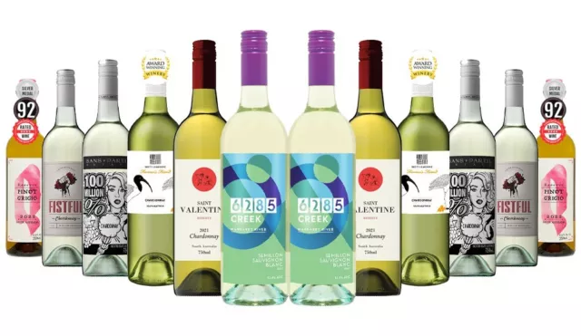 Tempting White Wine Mixed 12X750ml RRP $235.98 Free Shipping