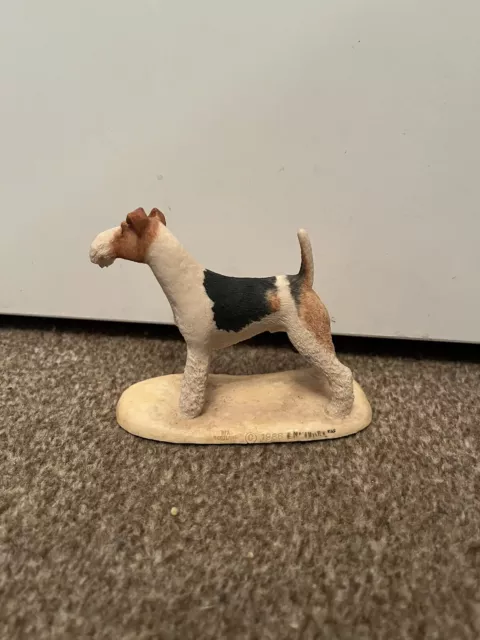 Border Fine Arts Fox Terrier 1986 Made In Scotland Limited Edition Ornament