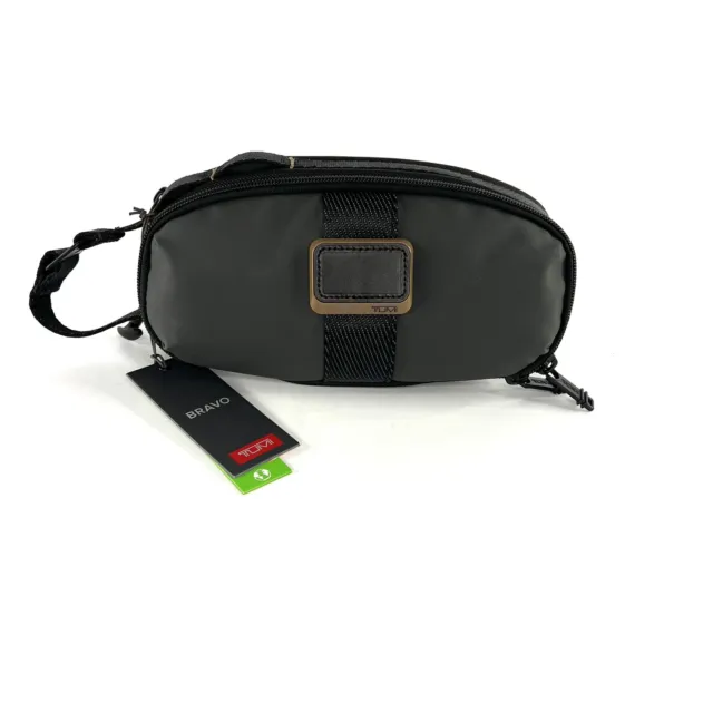 TUMI Unit Accessory Kit Obsidian Gray Travel Pouch Zipper Bag