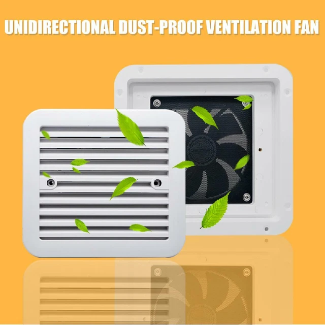12V RV Caravan Motorhome Side Air Trailer Vent Ventilation Cooling Exhaust Fan