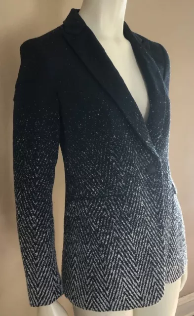 Rag & Bone for Intermix Blazer Jacket Women's Size 0 Black White Single-Button