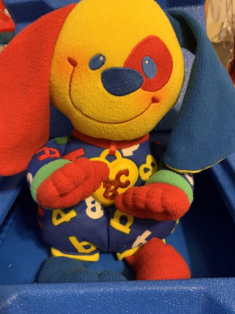 Vintage 1999 Fisher Price Puppy Dog ABC Learning Plush Stuffed Baby
