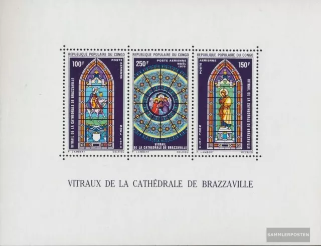 congo (brazzaville) Bloc 9 (complète edition) neuf avec gomme originale 1970 Noë