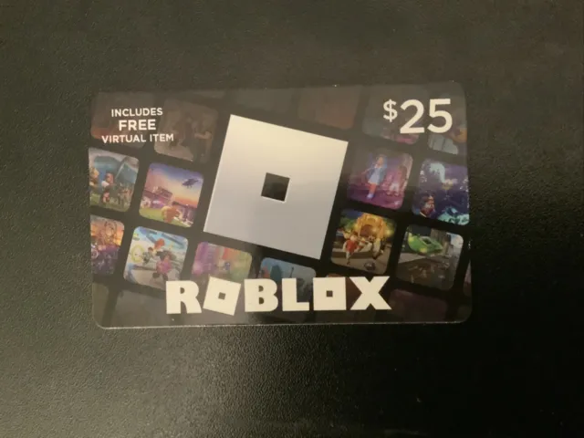 $25 Roblox physical Gift card (free roblox virtual item) USPS