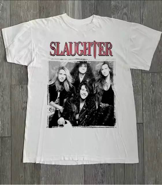 Slaughter band Classic Gift For Fan White Tee Unisex T-Shirt All Size