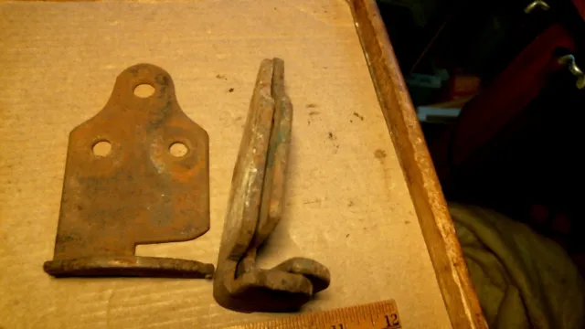 8 Heavy Duty 1/4" Steel Barn door Gate Latch Plates antique vintage old hardware 2