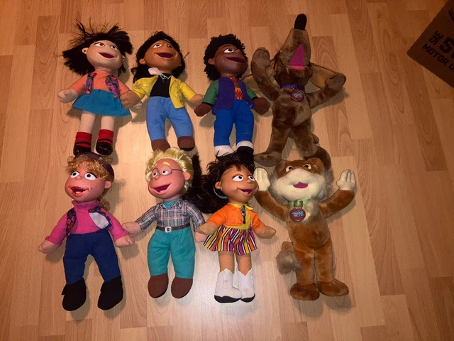 Vtg Fisher Price The Puzzle Place Lot Of 8 of 14" Plush Dolls Toy 1994 PBS Julie