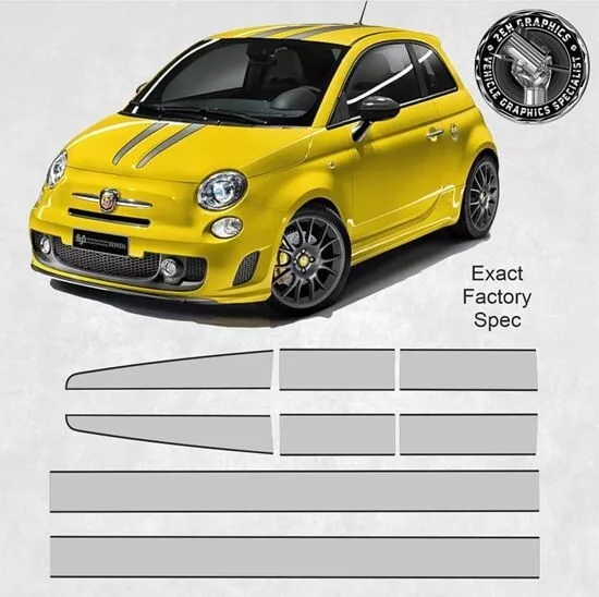 Fiat 695 Abarth tributo ferrari twin stripe racing stripes graphic decals RS118