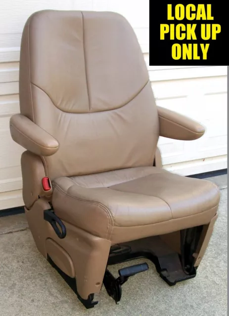 1996 - 2000 Leather Tan Driver's 2Nd Row Seat, Chrysler Dodge Plymouth Minivan