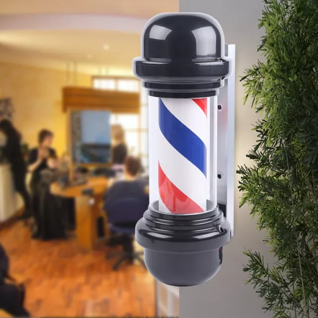 Top Barber Pole Hair Salon Barbers Shop Sign Rotating Led Light Stripe