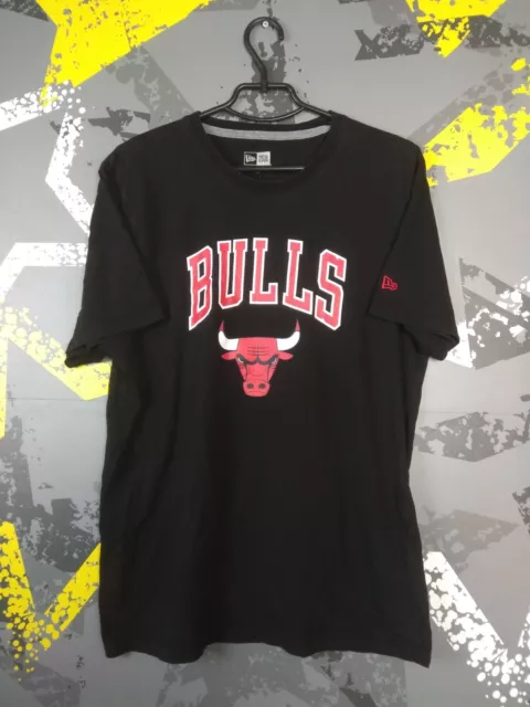 Chicago Bulls Jersey Fan NBA Basketball Shirt Black New Era Mens Size XL ig93