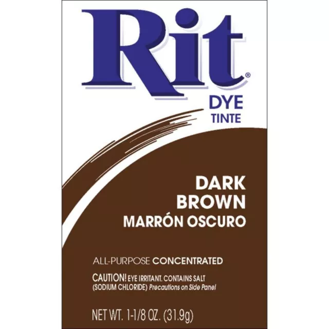 Rit Dye Powder 31.9g for cotton wool nylon and more DARK BROWN