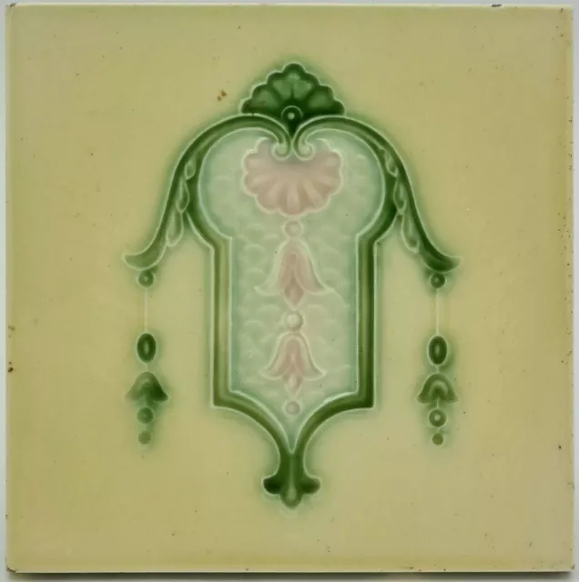 Antique Fireplace Tile Minton Hollins & Co Moulded Majolica c1900 Antique Fireplace Tile Minton Hollins & Co Moulded Majolica c1900