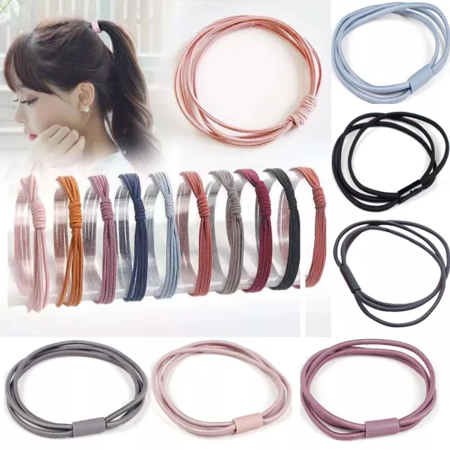 1PCS Women Girls Hair Ties Woven Elastic Rubber Band Ponytail Hair Rope Ring