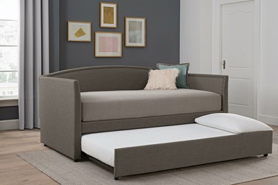 Better Homes & Gardens Grayson Daybed & Trundle, Twin Size, Gray Linen 3