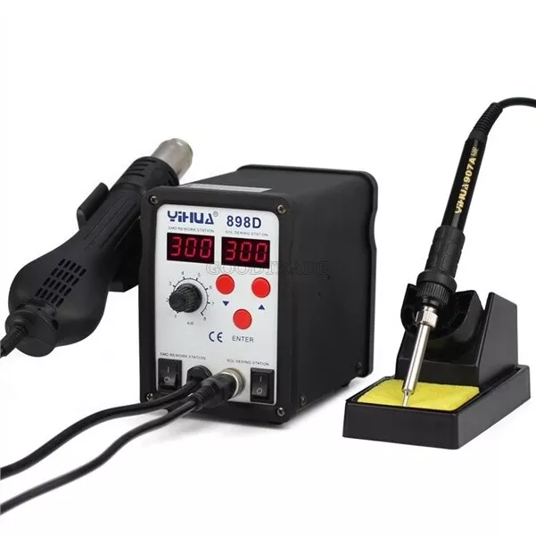 Rework Soldering Station YH-898D 2 In 1 Smd Hot Air Gun Soldering Iron 220V ut