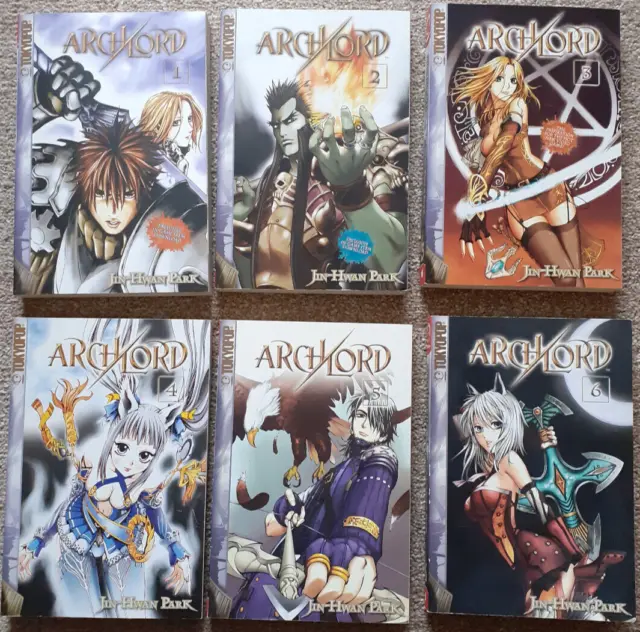 Archlord V1-6 manga Tokyopop complete set books volumes 1-6. Action/fantasy
