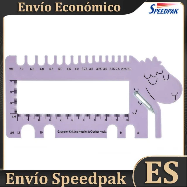 Multifunctional Sewing Crochet Ruler Sheep Shape Knitting Gauge Size Guide Ruler