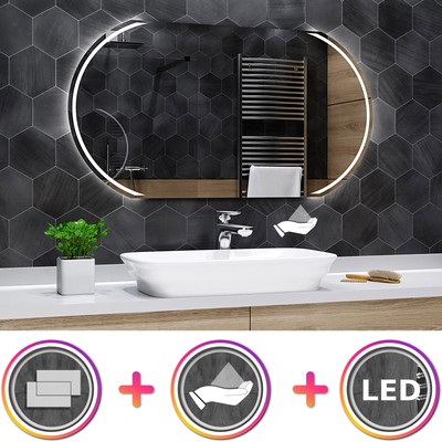 INTERRUPTEUR TACTILE Hobart KF02 Hobart Miroir LED Premium 