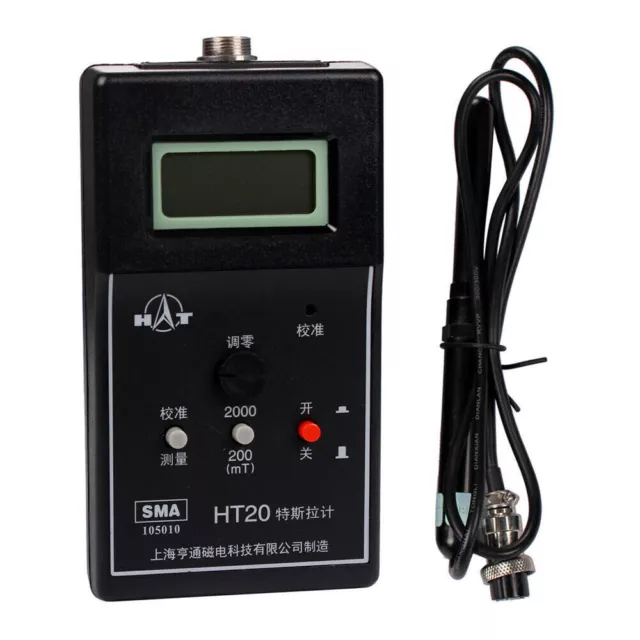 HT20 Digital Gauss Meter Static Magnetic Field Tesla Tester Flux Meter DC/Static