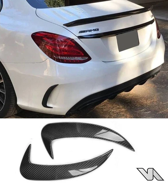 MERCEDES BENZ W205 Saloon C63 Amg Carbon Fibre Rear Bumper Vents Trims