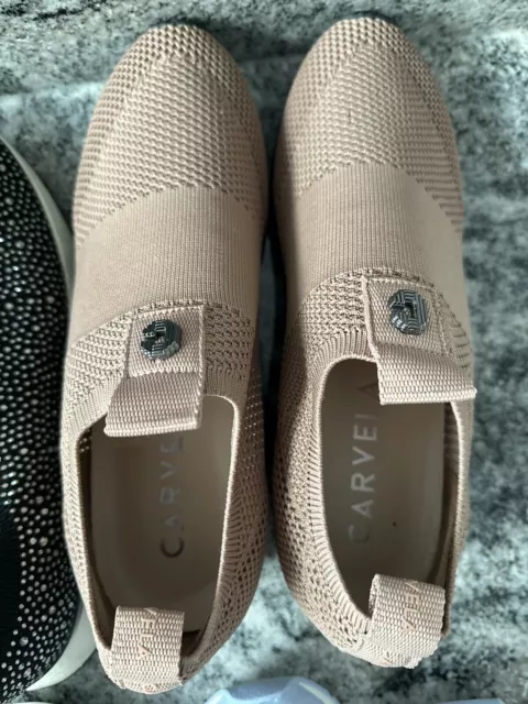 CARVELA JARGON TRAINERS New UK size 7 white with faux fur