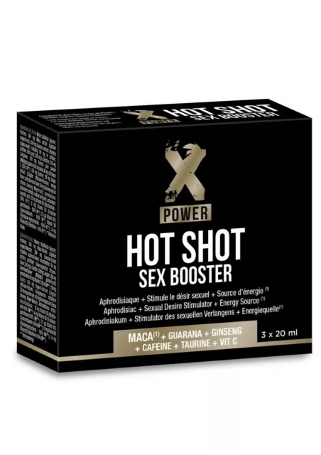 Stimolante sessuale energizzante Hot Shot Sex Booster 3 x 20 ml Afrodisiaco Uomo 2