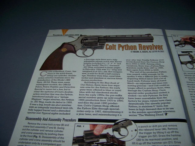 COLT PYTHON .357 Cal Revolver ...Details/Exploded View/Parts List (466X ...