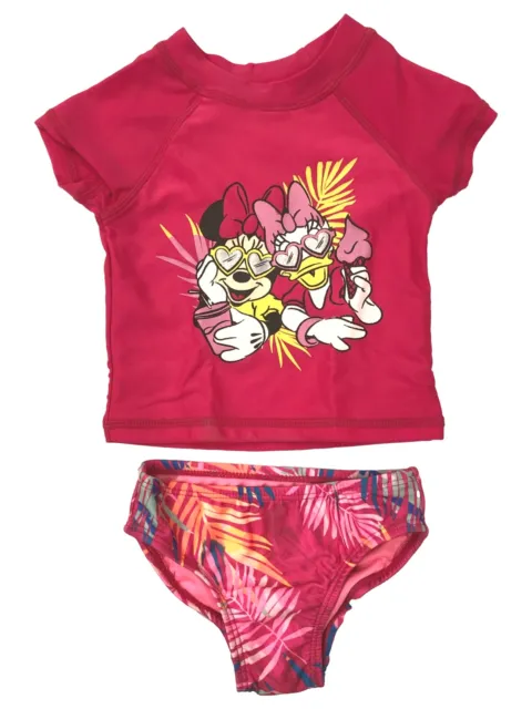 Disney Jumping Bean Infant Girls Pink 2pc Minnie Mouse Tankini Swimming Suit 12m