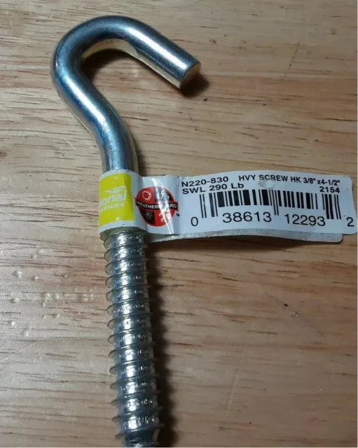 National Hardware N220-830 2154BC Heavy Duty Screw Hook in Zinc plated
