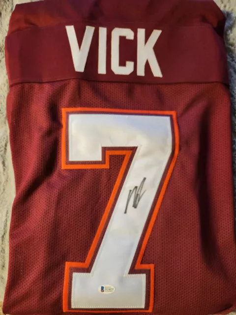 Michael Vick Auto - Virginia Tech Jersey - Beckett Authenticated - Send Offers!