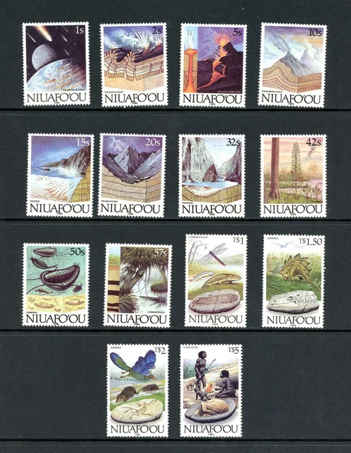 Q046   Tonga/Niuafo'ou   1989   Evolution of Earth  14v.   MNH