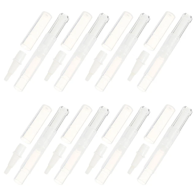 10 un. tubos transparentes vacíos bolígrafos giratorios bolígrafo de aceite para uñas con punta de cepillo cosméticos L