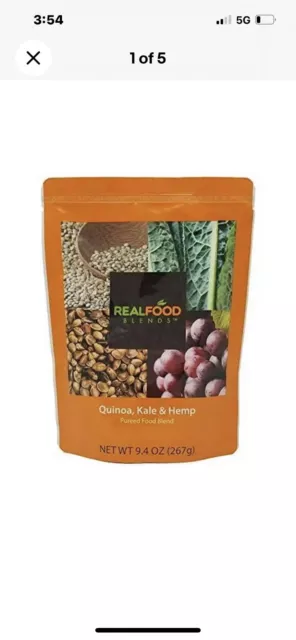 12/case Real Food Blends Adult/Child G-tube Quinoa Kale and Hemp Exp 4/26 NEW