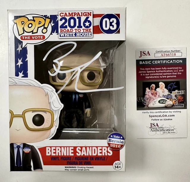 Bernie Sanders Signed Campaign 2016 Funko Pop! The Vote Democrats #03 W/ JSA COA