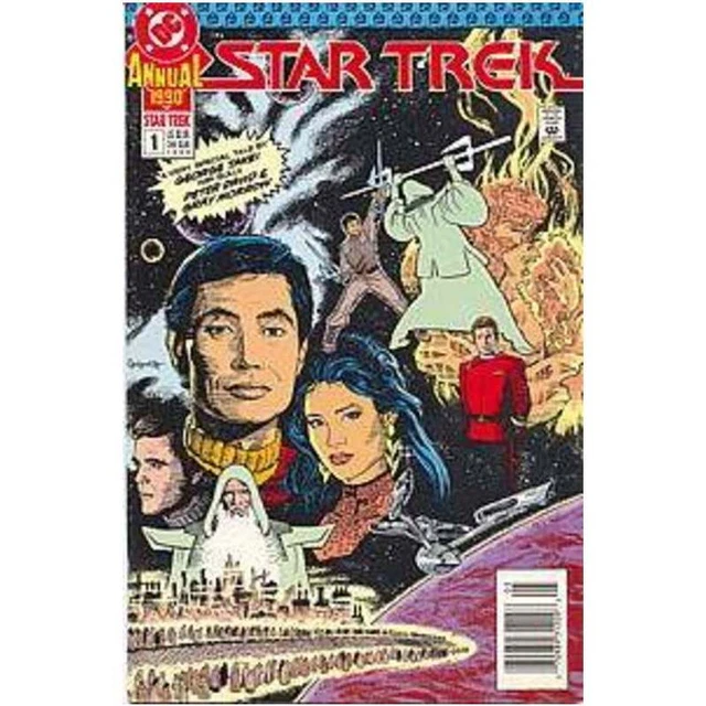 Star Trek (1989 series) Annual #1 Newsstand in VF + condition. DC comics [y,