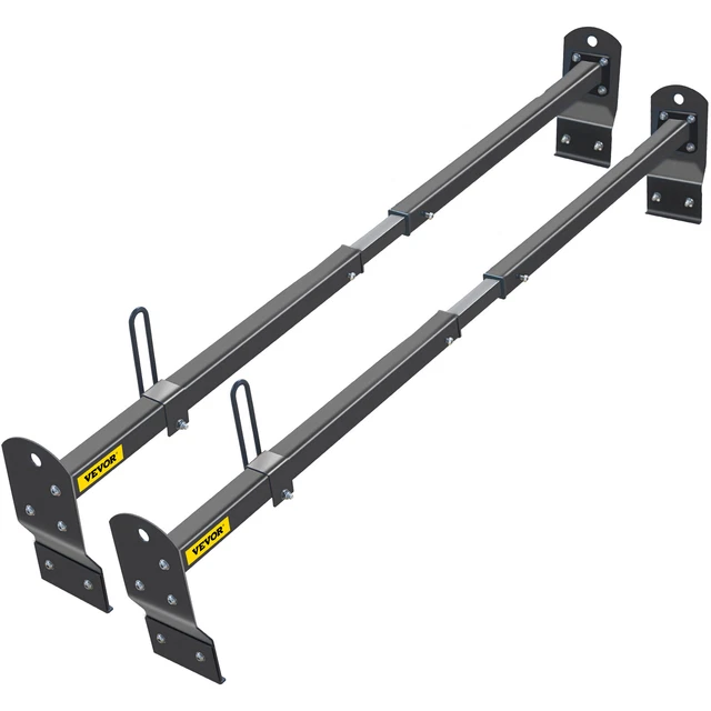 VEVOR ROOF LADDER Rack Van Ladder Rack 55"63"Adjustable 2 Bars 661LBS