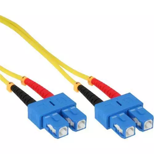 3x InLine LWL Duplex Kabel, SC/SC, 9/125µm, 2m