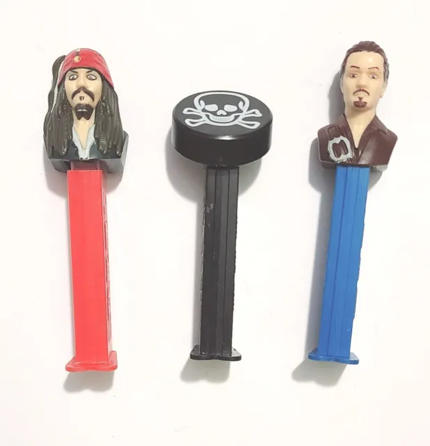 Pez Dispensers - Lot Of Three Pirates US Patent 5. 984. 285