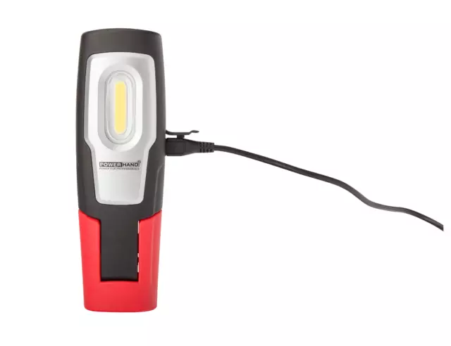 POWERHAND Micro USB wiederaufladbare COB-Arbeitslampe mit Laserpointer LI-ION