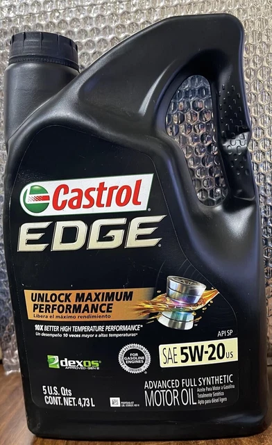 CASTROL EDGE 5W-20 Advanced Full Synthetic Motor Oil, 5 Quarts £33.95 ...
