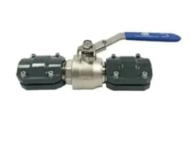AIRpipe 4052 Nickel-Plated Brass Ball Valve, 1-1/2 in Quick Connect