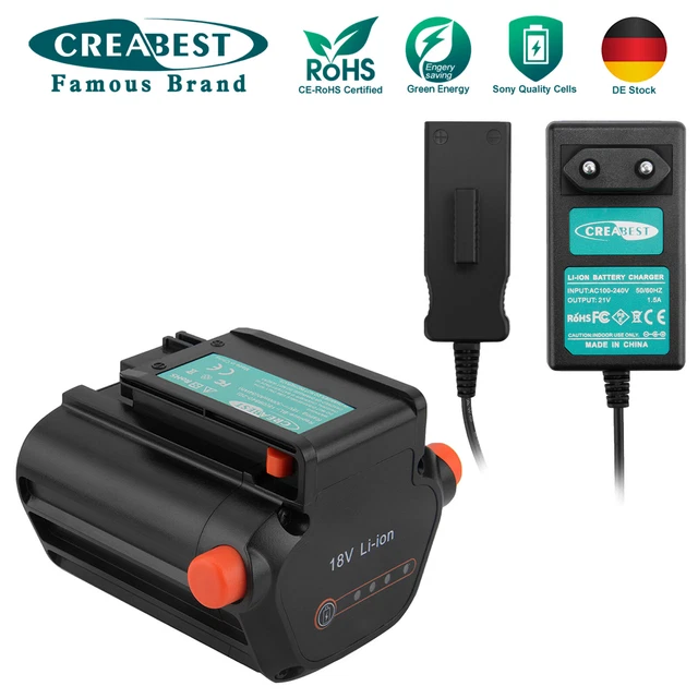 Trade-Shop 18V Ladegerät Für Gardena Akkus - Kompatibel Mit 9824, 9825, 9838