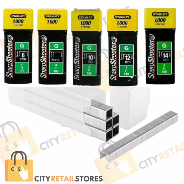 1000-12000 Type G Stanley Heavy Duty Staples Choose Any Size Diy Upholstery