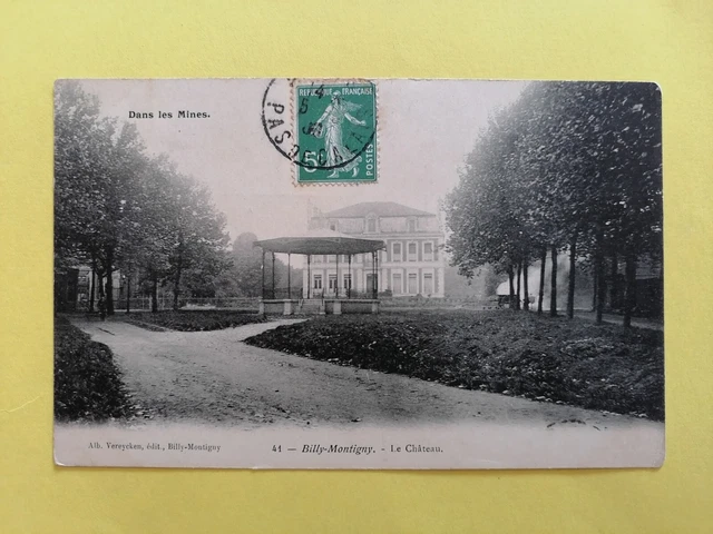 cpa Rare 62 - BILLY MONTIGNY Le CHÂTEAU de la RÉGIE MINES Courrières charbon